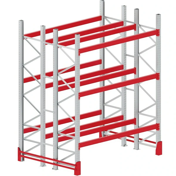 Стеллаж паллетный ДП (80-20) 4500х1050х1850 мм, 3 яруса